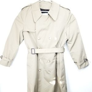 London Towne Trenchcoat Fur Lining sz 42 reg
